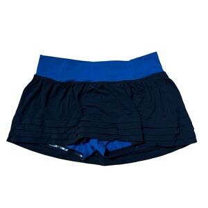 Lululemon Breath Of Fire Skirt Blue and Black Size 8